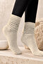 Original Women's 3-Pair Premium Thick Drawstring Slouchy Long Socks Soft Textured Cotton Terry Sole Boot Socks Compatible with Aerobics Knee-Length Dust Socks Home Sleep Warm Winter Socks Set - 3-Pack - 7