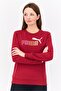 Women Regular Fit Long Sleeves Outdoors Sweatshirt, Maroon