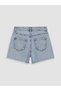 Two Mt Shop Quality Lcw Kids Blue Floral Embroidered Girls' Jean Shorts - 4