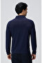 Lacivert Polo Yaka Triko Kazak - 5