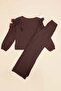 Ruffled Wrinkled Fabric Girls' 2-Piece Set - 4