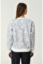 Mavi Beyaz Baskılı Sweatshirt - 6