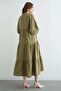 Fullamodest Half Buttoned High Collar Muslin Dress - 8