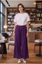 Wide Leg Chiffon Palazzo Pants with Elastic Waistband, Flowy Design & Divider Skirt for Women – Comfortable and Stylish (UAE/KSA, Alpha, XL, Regular, Regular, Purple) - 2