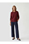 Nevavm Oval Collar Self-Patterned Women's Knitwear Cardigan with a Difference - 2