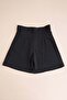 Stone Detailed Adjustable Waist Girls' Shorts - 6