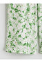Nevavm Floral Girl's Pants with Elastic Waist and Difference in Color - 2