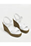 Women's Straw Wedge Heel Ankle Strap Light Sole Heeled Shoes - 2