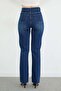 High Waist Cut-Cut Jeans - 8