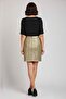 Floral Gilded Women's Leather Skirt - 3