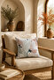 Double Sided Printed Mirror Flower Patterned 3-Piece Combination Suede Throw Pillow Case - 8