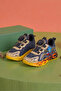 Casual Boys' Black Sports Shoes with Spool Laces and Patterned Sole, Comfortable and Lightweight Sneaker 5003 - 5