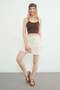Elastic Waist Tied Gabardine Shorts - 2
