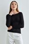 Boat Neck Transparent Blouse - 7