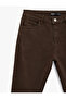 Cotton Pocketed Buttoned Slim Fit Trousers - 6