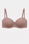 Lotus Lazer Seamless Underwire-Free Push up Bra - Bronze Brown - 2818