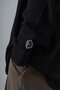 Men's Embroidery Detailed Long Sleeve Aerobin Oversized Shirt Black - 6