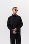 Men's Embroidery Detailed Poplin Oversize Shirt Black