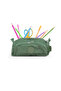 Green Clinker Crinkle - 2 Zippered Wrist Strap Pocket, Phone and Makeup Bag, Wallet Pen Holder 1115J - 2