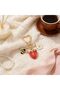 1pcs Golden 1pcs cute strawberry,daisy,bee,heart-shaped metal keychain,perfect for bag accessory,key - 6