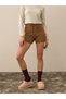 Kadın Camel Regular Fit Triko Şort - 2