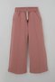 Girl's Sweatpants with Grass Stitching Detail, Lace-Up and Pockets, Ages 8-14, Rose Brown - 5