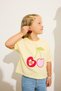 100% Cotton Fruit Printed Combed Cotton Short Sleeve Light Yellow T-Shirt Baby Girl H9397A526Hs
