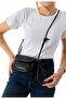 Adjustable Knot Detailed Strap Women's Crossbody Black Bag