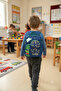 Waddell Twill Transparent Patterned Dinosaur Boy Nursery Kindergarten Preschool Bag with Small Mini Wallet Gift