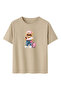 Cool Teddy Bear Patterned T-Shirt with Holiday Concept Suitcase - 2