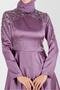 Pearl and Stone Embroidered Satin Evening Dress 50215 - 4