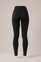 Black Gold Button Detail and Cross-Stitch High-Waisted Shaping Winter Knit Leggings - 8