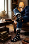 4-Piece Black Men's Fashion Cotton Seamless Reinforced Gaming Socks - Premium - 5