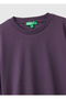 Women's Dark Purple 100% Cotton Boxy Fit T-Shirt - 3