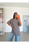 Yan Yırtmaç Oversize Basic - Antrasit - 4