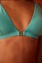 Mint Green - River Metal Detailed, Deep V-Neck Bikini Top - 3
