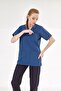 Petrol Blue Silva Luxury Lycra Doctor Nurse Single Top Jersey (High Quality Luxury Lycra Fabric) - 2