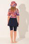 26704 Women's Short Sleeve Semi-Closed Swimsuit - 4