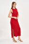 Straped, Openworked, Long Knitted Dress (A92533-S) - 3