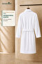 Supersoft Velvet Water Absorbent, Antibacterial White Women's Bathrobe - 5