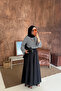 Women's Striped Spanish Sleeve Blouse – Loose Basic Long Sleeve Modern Hijab Blouse - 6