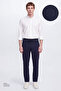 Men's Navy Blue Non-Iron Non-Marking Tie-Waist Jogger Pants Slim Fit - 2