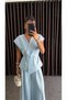 Baby Blue Tie-Up Vest Set - 5