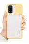 Oppo A54 4g - Oppo A16 Compatible Case with Sliding Camera Protection Matte Lens Phone Case - Yellow