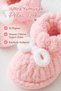 Pofidik Baby Booties Baby Girl Plush Home Booties Ultra Soft Newborn 11 cm Powder Pink - 4