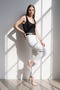 Women's Square Neck Thick Strap Tank Top - Black - 2