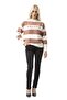 Wp263 Women's Knitted Sweater - Striped Sweater with Front Print by'Iceland Copenhagen Studios' - 7