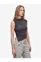 Drapeli Slim Fit Short Sleeve High Neck Asymmetrical Blouse - 2