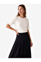 Crew Neck Short Sleeve Knit T-Shirt - 2
