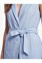 Wide Collar Sleeveless Belted Vest - 5